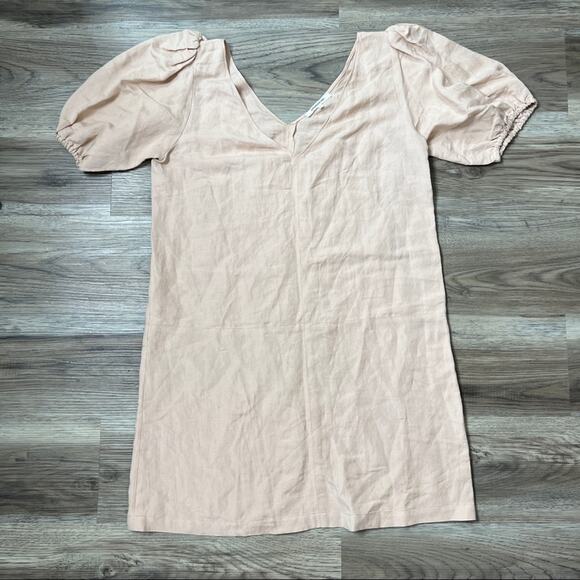 Emerson Fry Elle Linen Rayon Mini Dress sz L large - Picture 2 of 6